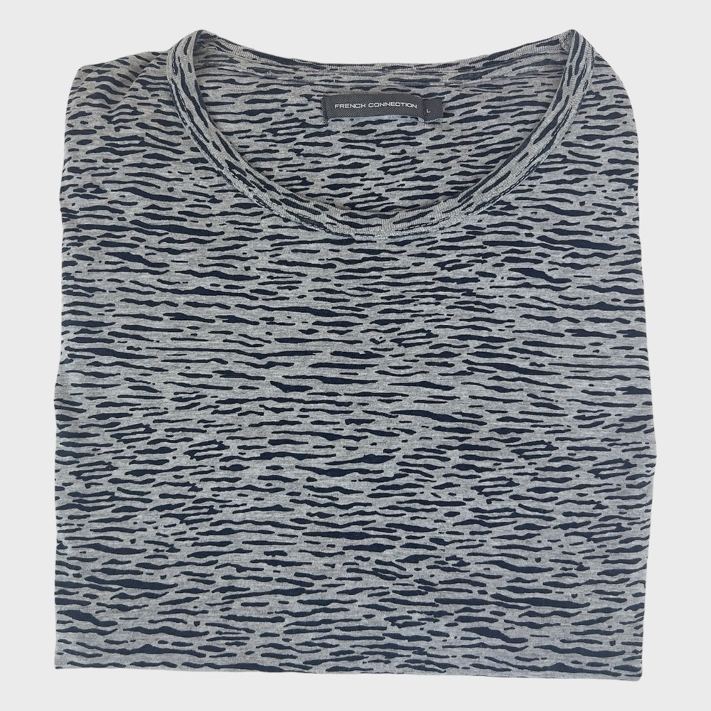French Connection Tiger Stripe Print T-Shirt - Picture 3 of 9